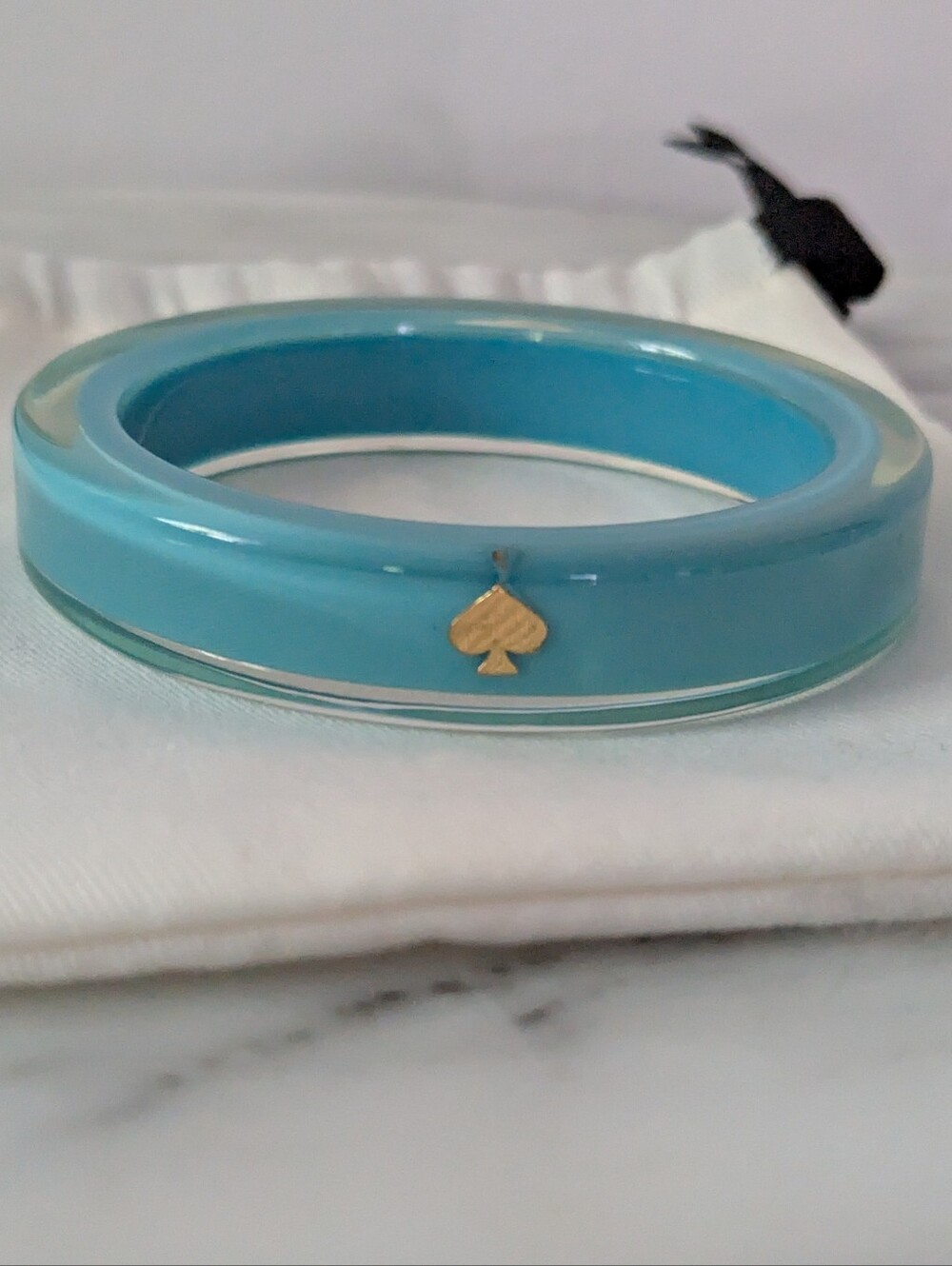 kate spade Turquoise Around Town Bangle with Gold Spade Accent - New In Dust Bag - Picture 12 of 16